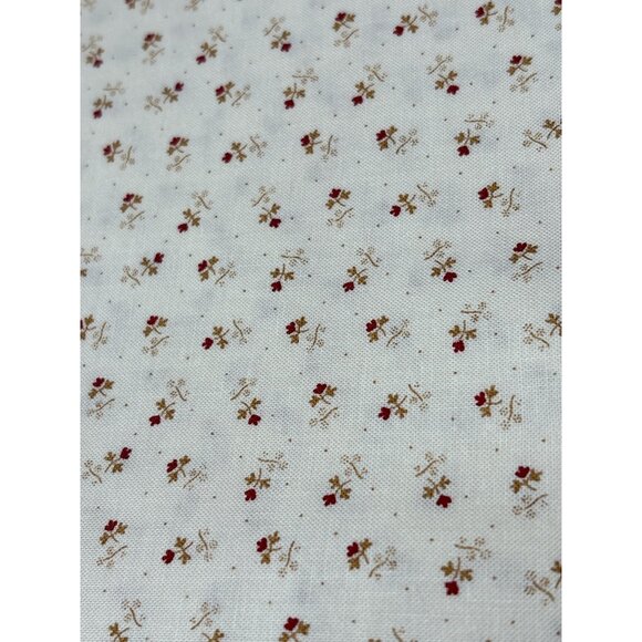 Floral Gatherings by Primitive Gatherings Moda Cotton Fabric Red & Tan Flowers 1 - Picture 1 of 5